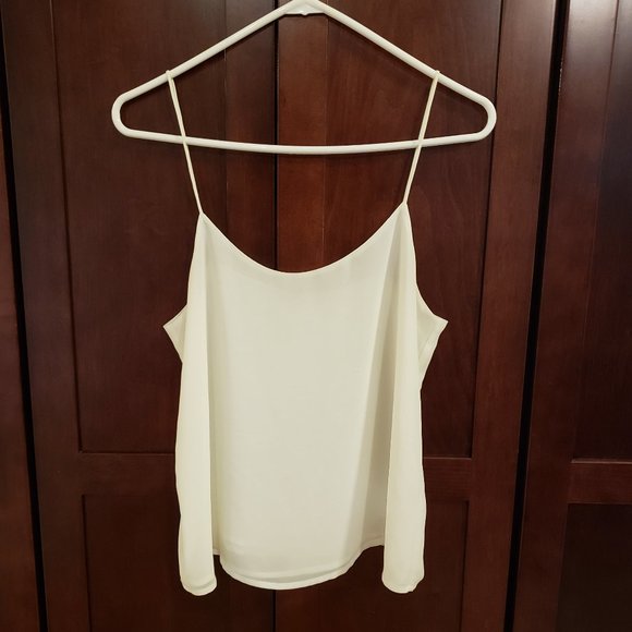 Casual Corner Tops - EUC Casual Corner White Spaghetti Strap Lined Tank Shell Size 8